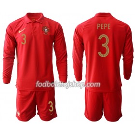 Portugal Pepe 3 Børn Hjemme Fodboldsæt EURO 2020 L/S (+ Korte bukser)
